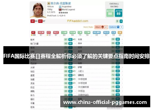 FIFA国际比赛日赛程全解析你必须了解的关键要点指南时间安排 FIFA国际比赛日赛程全解析你必须了解的关键要点指南时间安排